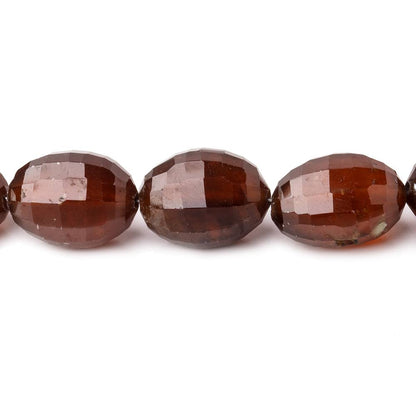 12x9-13x10mm Hessonite Garnet Checkerboard Ovals 13.5 inch 26 beads 1mm hole