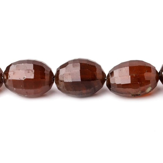 12x9-13x10mm Hessonite Garnet Checkerboard Ovals 13.5 inch 26 beads 1mm hole