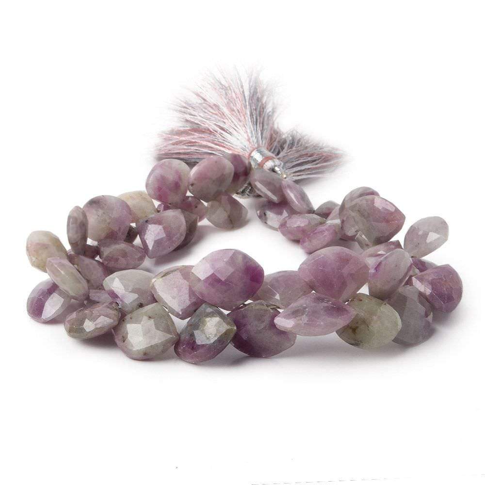 12x9-14x10mm Ruby In Marble Beads Fan Briolette 8 inch 47 pieces