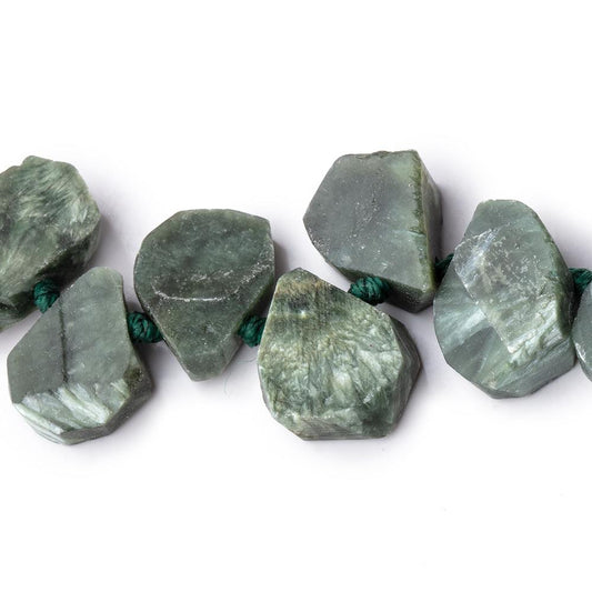 12x9-14x11mm Seraphinite Top Drill Freeshape Beads 16 inch 48 pieces