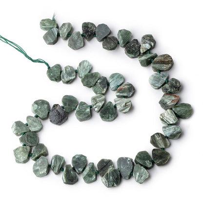 12x9-14x11mm Seraphinite Top Drill Freeshape Beads 16 inch 48 pieces