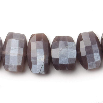 12x9-15x10mm Chocolate Moonstone Side Drill Cushion Beads 8 inch 21 pcs