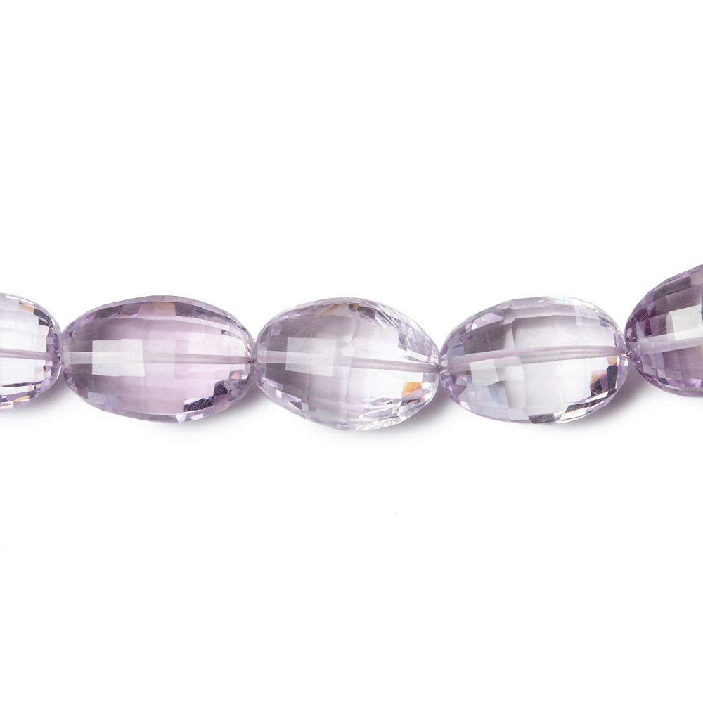 12x9-15x11mm Pink Amethyst Faceted Oval Beads 16 inch 30 beads AA Grade