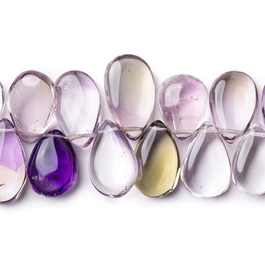 12x9-15x9mm Ametrine Plain Pear Beads 8 inch 46 pieces