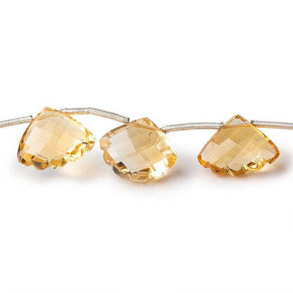 12x9-16x13mm Citrine Bead Faceted Fan Beads 8 inch 14 pieces