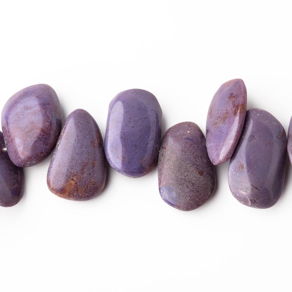 12x9-16x9mm Turkish Purple Jade Plain Freeform Beads 8 inch 27 pieces
