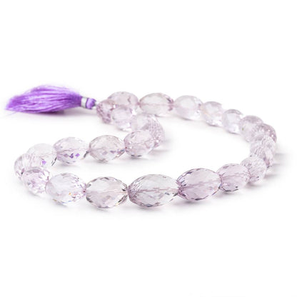 14x10mm Pink Amethyst Faceted Olive Beads 15 inch 28 pieces AA