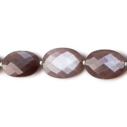 12x9-19x14mm Chocolate Brown Moonstone faceted ovals 16 inch 27 beads AA grade