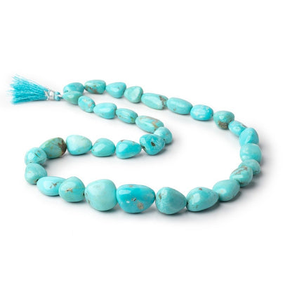12x9-19x14mm Sleeping Beauty Turquoise Plain Nugget 19 inch 33 Beads AAA