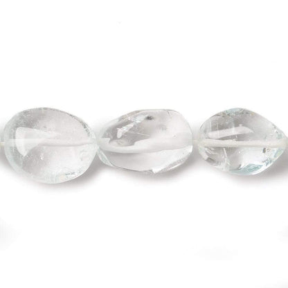 12x9-20x14.9mm Blue Topaz Plain Nugget Beads 16.5 inch 29 pieces