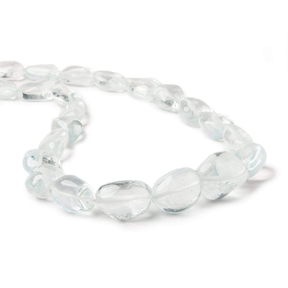 12x9-20x14.9mm Blue Topaz Plain Nugget Beads 16.5 inch 29 pieces