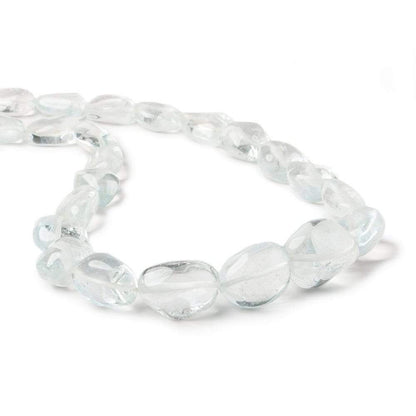 12x9-20x14.9mm Blue Topaz Plain Nugget Beads 16.5 inch 29 pieces