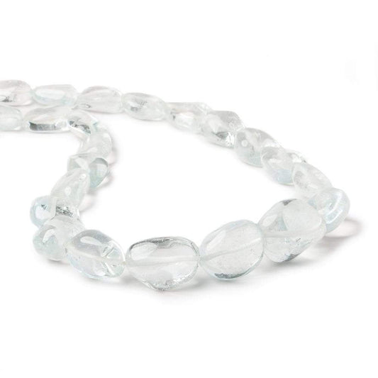 12x9-20x14.9mm Blue Topaz Plain Nugget Beads 16.5 inch 29 pieces