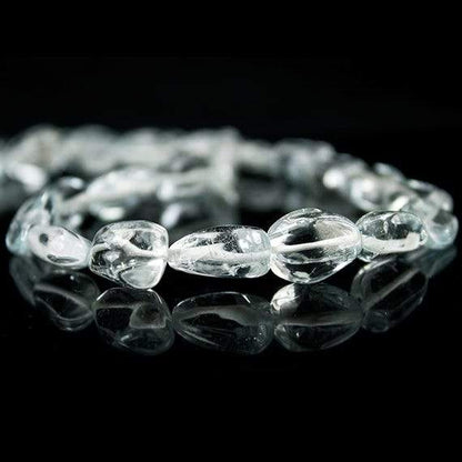 12x9-20x14.9mm Blue Topaz Plain Nugget Beads 16.5 inch 29 pieces