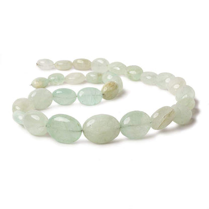 12x9-21x16mm Green Beryl plain nugget beads 18 inch 29 pieces A