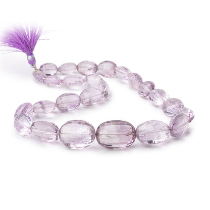 12x9-22x16mm Pink Amethyst Straight Drilled Oval 16 inch 25 Beads