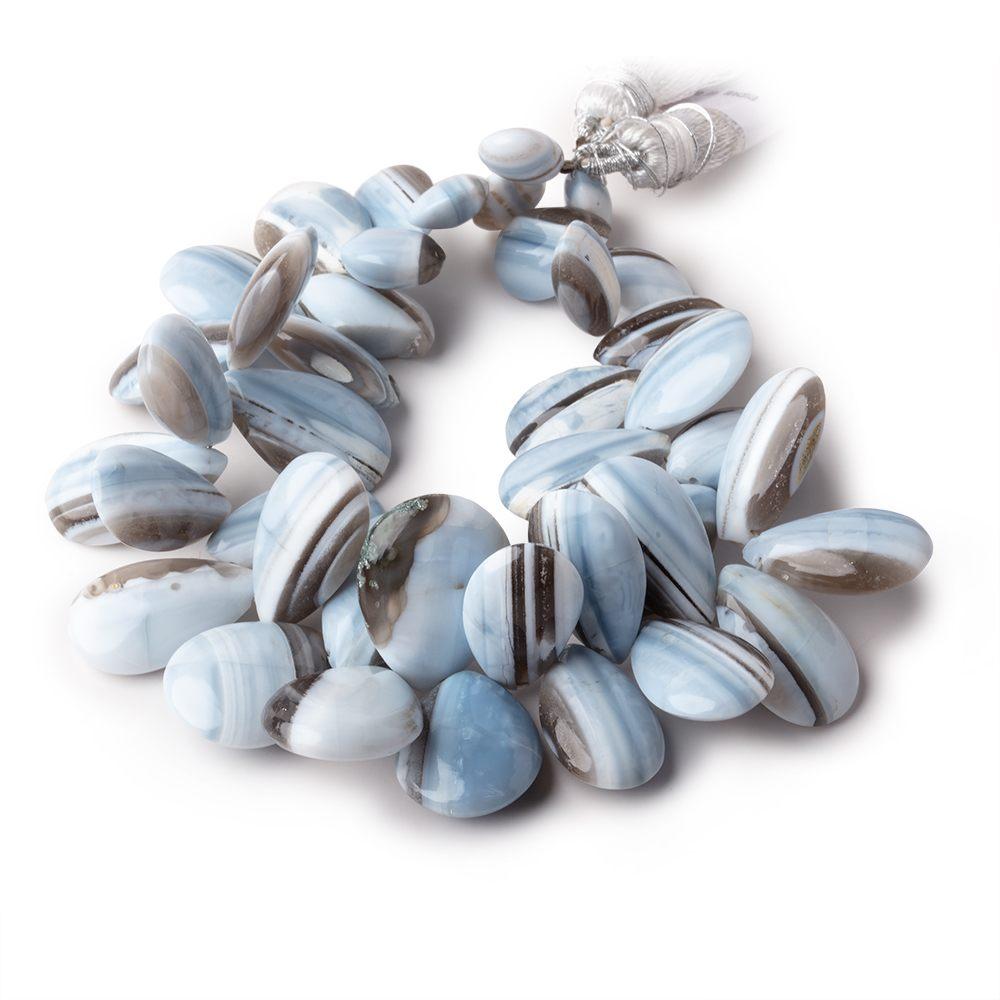 12x9-23x14mm Banded Owyhee Opal Plain Pear Beads 7 inch 38 pieces AA