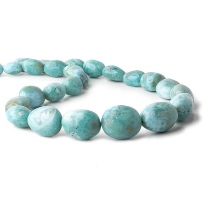 12x9-23x16mm Larimar plain nugget beads 18 inch 28 pieces AAA