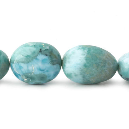 12x9-23x16mm Larimar plain nugget beads 18 inch 28 pieces AAA