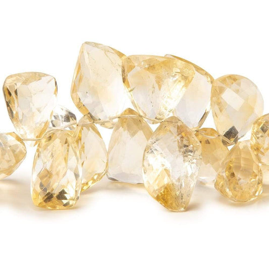 12x9-25x13mm Citrine top drill Faceted Free Shape 8 inch 46 beads AAA