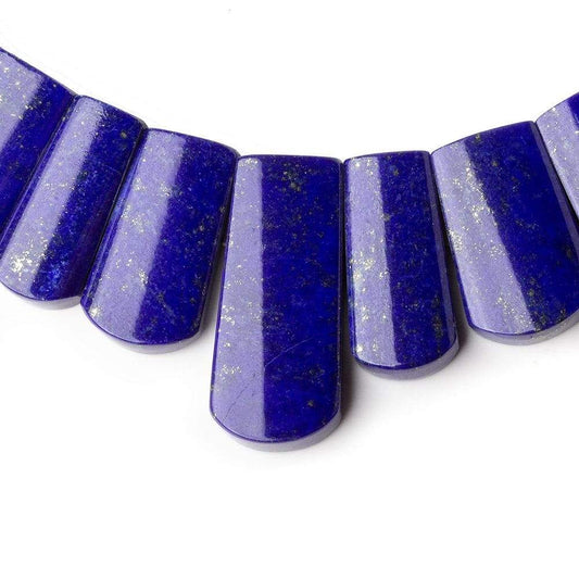 14x8-32x16mm Lapis Lazuli double drilled plain fancy shape collar 35 beads