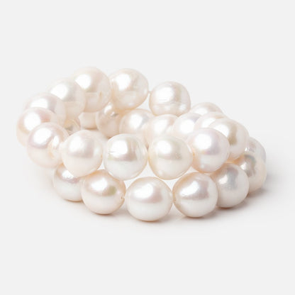 13-14.5mm Off White Baroque Freshwater Pearls 16.5 inch 31 pieces