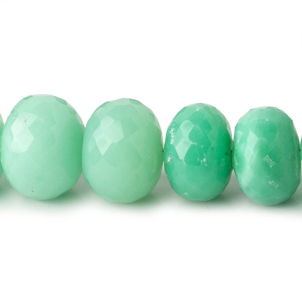 13-14mm Chrysoprase faceted rondelle beads 14 inch 38 pieces
