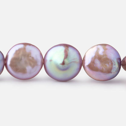 13-14mm Mauve Coin Freshwater Pearls 15.5 inch 28 pieces