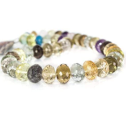 13-14mm Multi Gemstone Faceted Rondelle Beads 16 inches 42 pcs AAA Grade