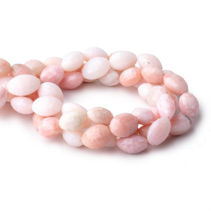 13-15mm Pink Peruvian Opal Faceted Oval Beads 14 inch 25 pieces