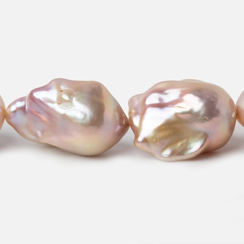 13-15mm Tonal Blush Pink Ultra Baroque Freshwater Pearls 16.5 inch 18 pieces AA 0.8mm drill hole