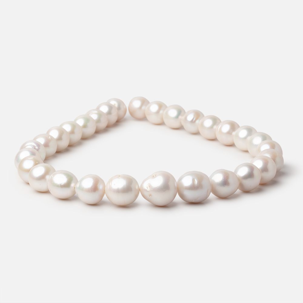 13-16mm Off White Baroque Freshwater Pearls 16 inch 29 pieces