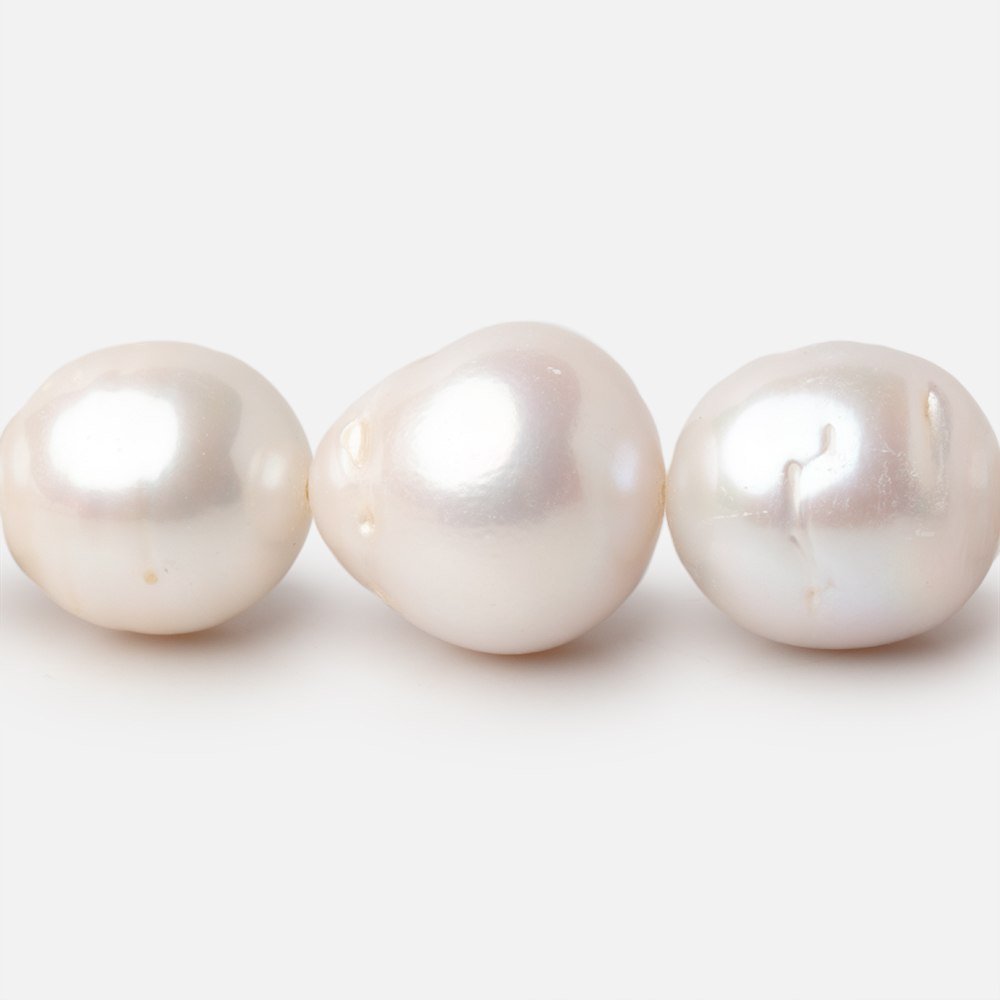 13-16mm Off White Baroque Freshwater Pearls 16 inch 29 pieces