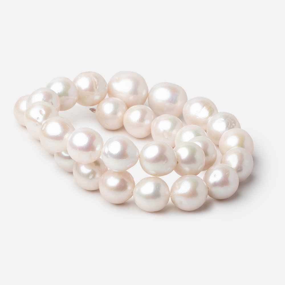 13-16mm Off White Baroque Freshwater Pearls 16 inch 29 pieces