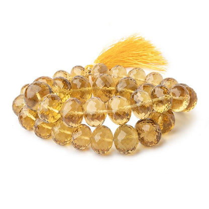 13-16mm Whiskey Quartz Faceted Rondelle Beads 16 inch 35 pieces AAA