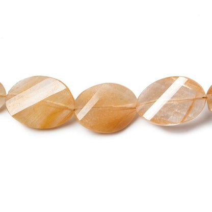 13-17mm Butterscotch Rutilated Quartz Faceted Oval Twist 14 inch 25 pieces