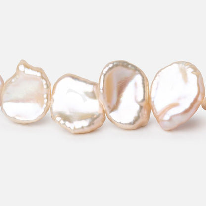 13-17mm Peach Keshi Freshwater Pearls 16 inch 34 Beads AA