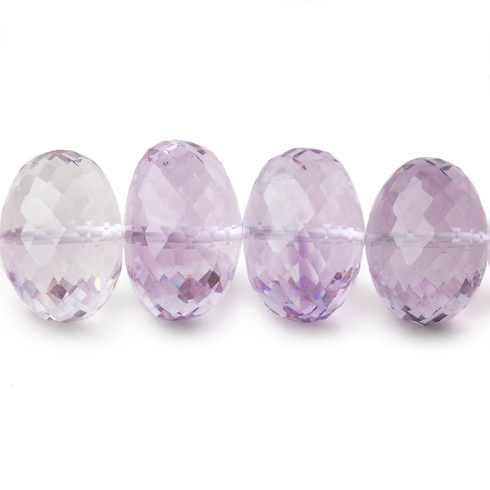 13-17mm Pink Amethyst Faceted Rondelle Beads 16 inch 39 pieces AA