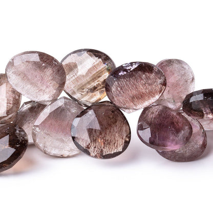 13-18mm Moss Amethyst Faceted Heart Beads 9 inch 36 pieces