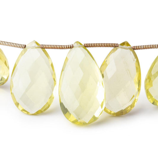 13-20mm Lemon Quartz Faceted Pear Beads 8 inch 15 pieces AAA