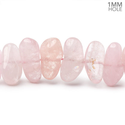 13-20mm Morganite Plain Nugget 15.5 inch 35 Beads 1mm Drill Hole