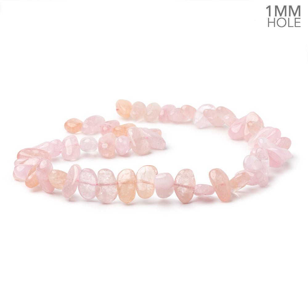 13-20mm Morganite Plain Nugget 15.5 inch 35 Beads 1mm Drill Hole