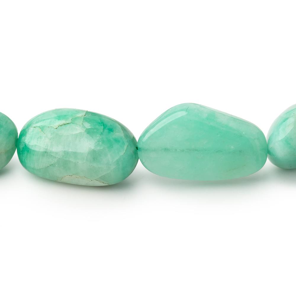 13-26mm Colombian Emerald Plain Nugget Beads 16 inch 23 pieces