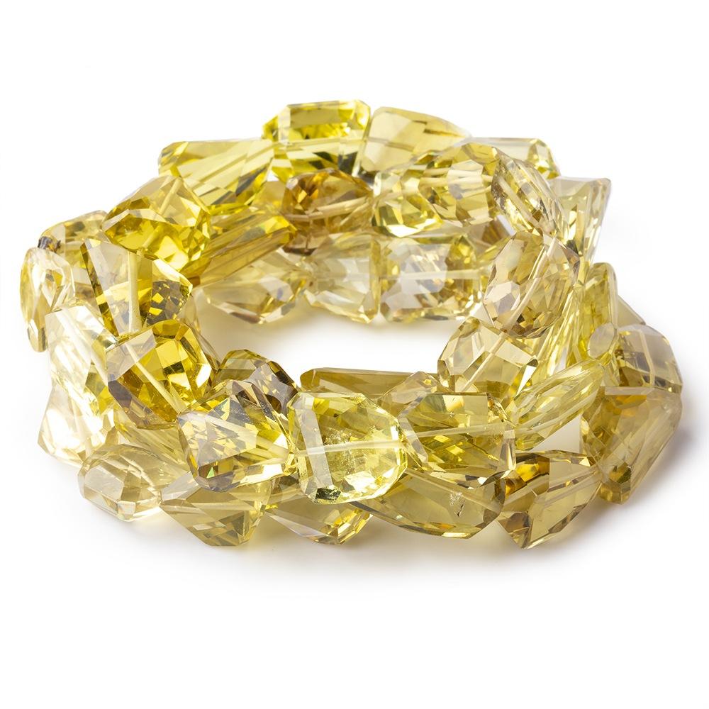 13-30mm Lemon Quartz Faceted Nugget Beads 16 inch 25 pieces