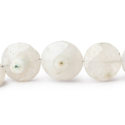 12.5-15mm Solar Quartz faceted coin beads 8 inch 15 pieces