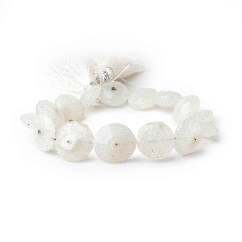 12.5-15mm Solar Quartz faceted coin beads 8 inch 15 pieces