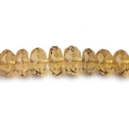 6-8mm Whiskey Quartz Faceted Rondelle beads 16 inch 105 pieces