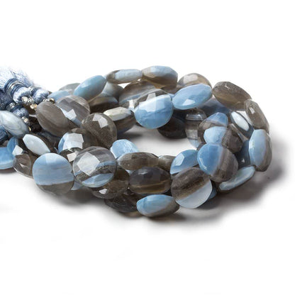 13.5-14.5mm Owyhee Natural Blue Opal faceted coin beads 15 pieces