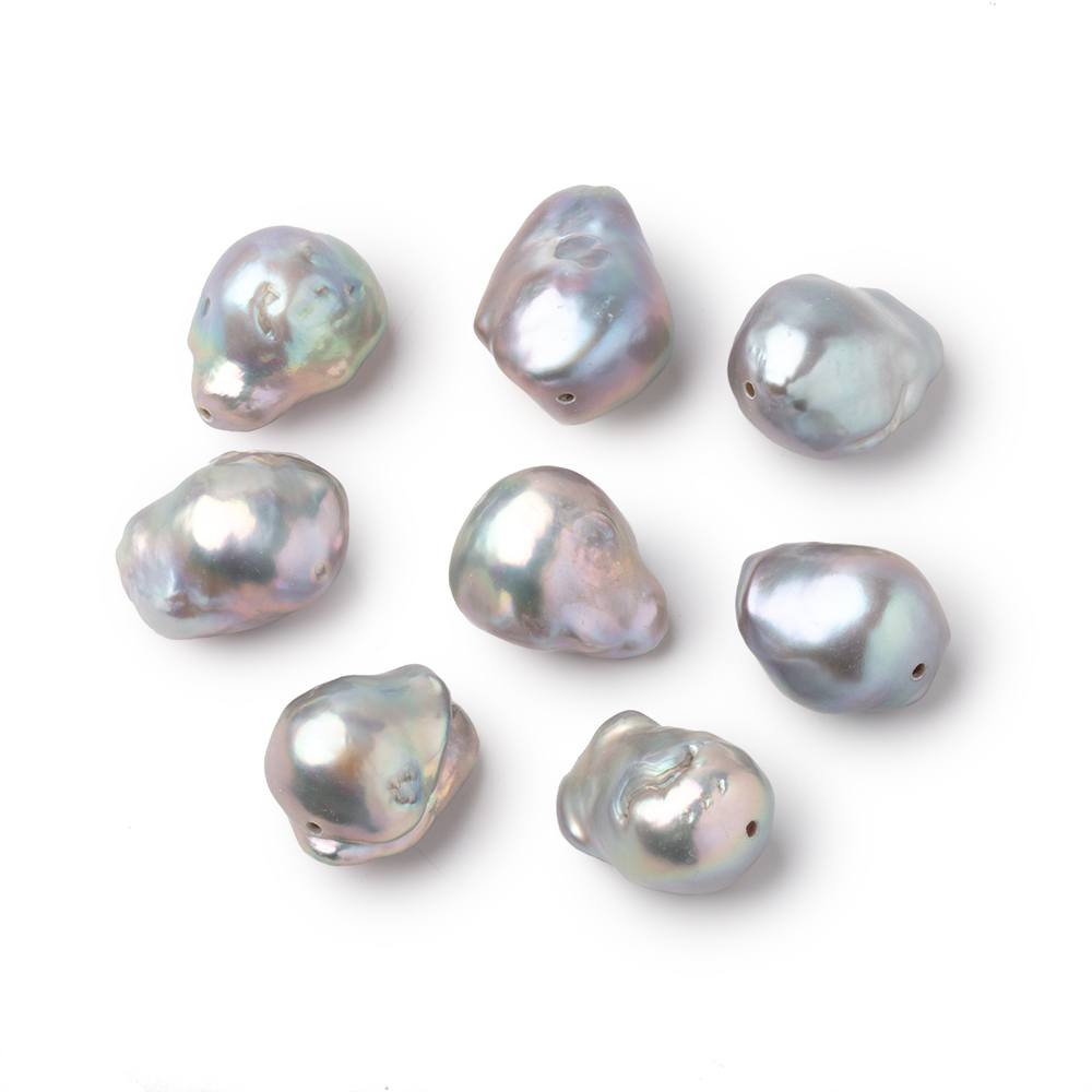 13.5-14.5mm Silver Ultra Baroque Focal Beads 1 piece