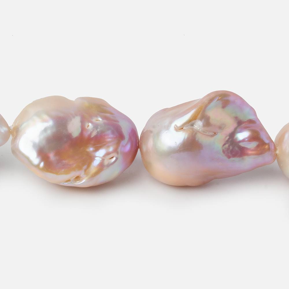 13.5-15.5mm Tonal Blush Pink Ultra Baroque Freshwater Pearls 16.5 inch 16 pieces AAA